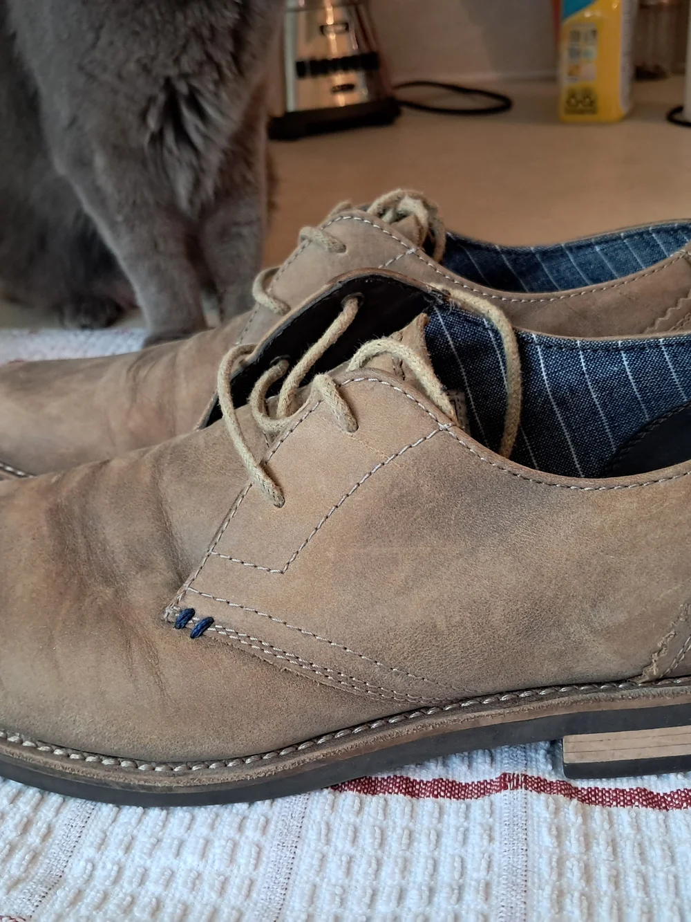 Original Penguin Wade Mens Oxford Shoes Size 10 Brown Suede Derby OP100139
